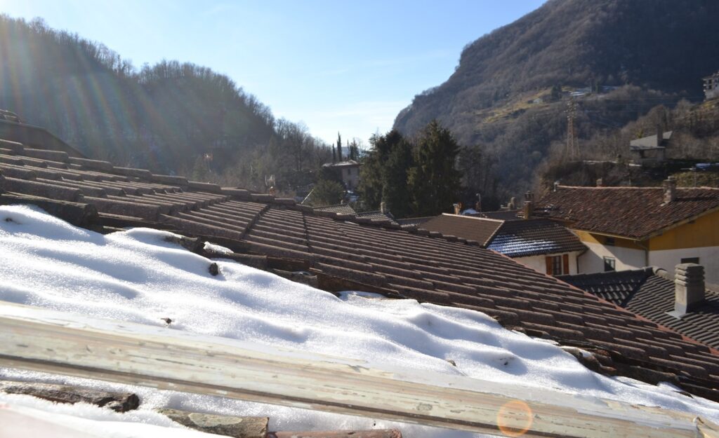 Snow left on the roof